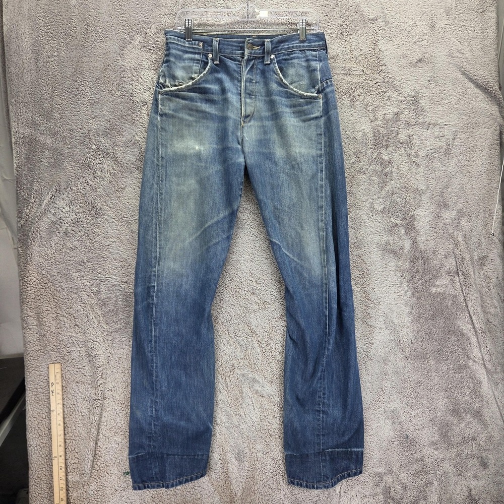 Vintage Levis Engineered Jeans Mens 30x34 Blue Twisted Button Fly Medium Wash